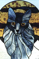 Stained glass cat design