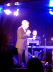 A blurry Leonard Cohen performs in London, March 2007
